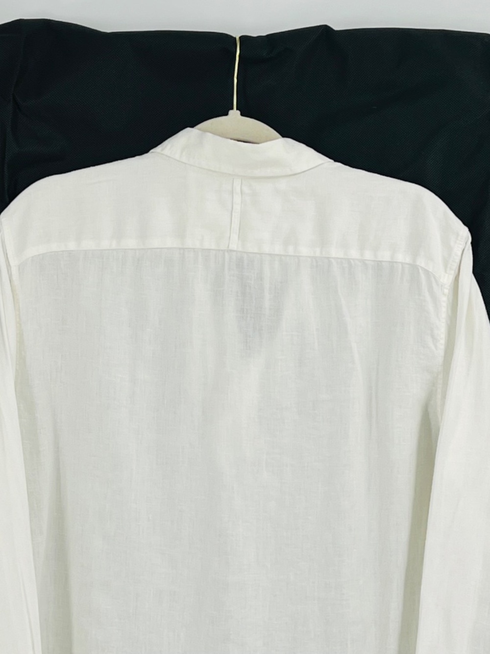Banana Republic Classic 100% Linen V-neck Collared Shirt M White Preppy Tropical - Picture 6 of 12